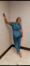 Load image into Gallery viewer, LACED UP DENIM JUMPSUIT
