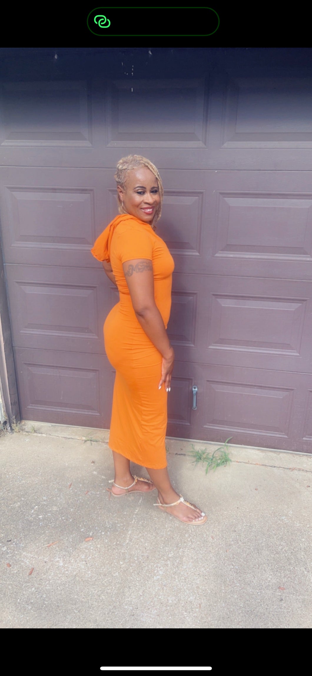 ORANGE JERSEY MAXI DRESS