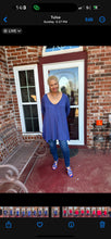 Load image into Gallery viewer, CURVY INDIGO STOP N FLARE TOP

