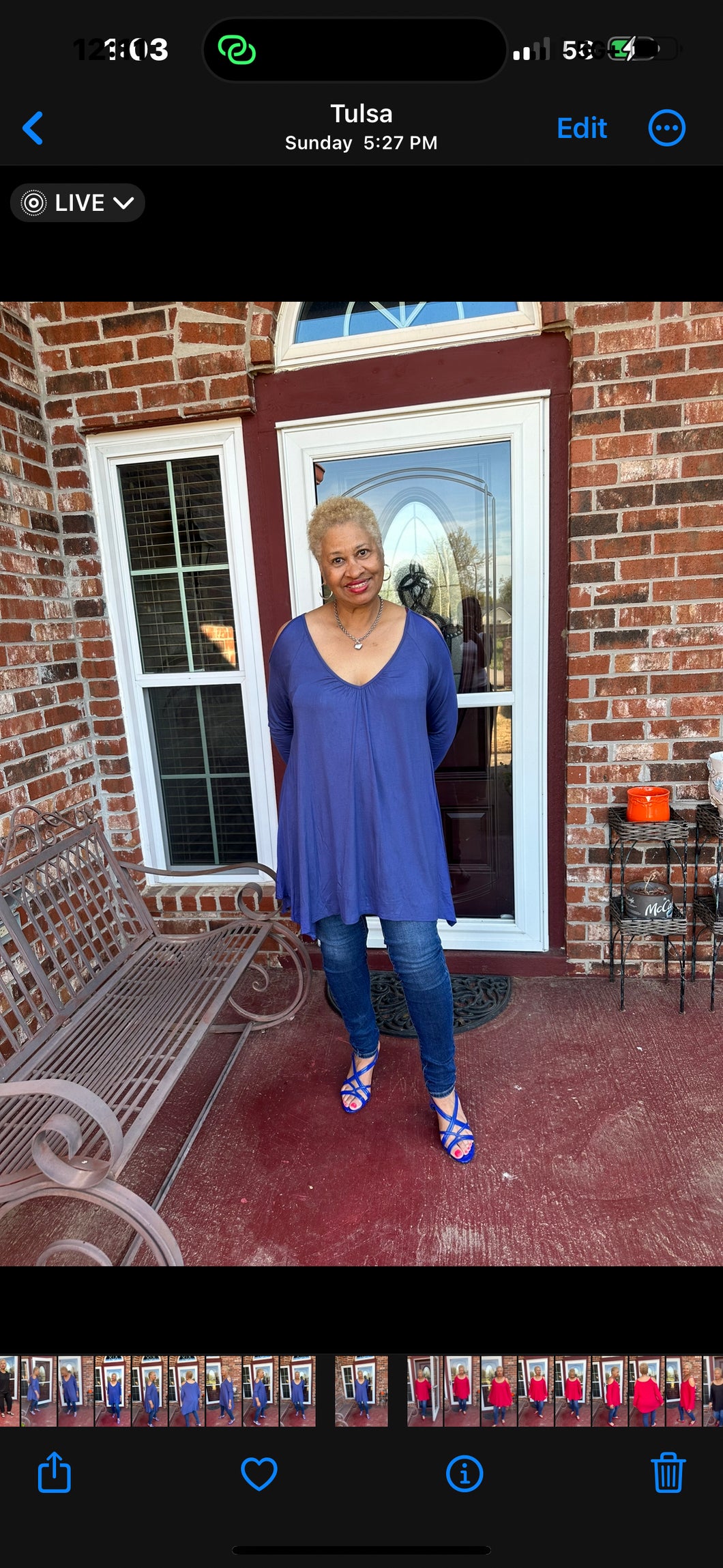 CURVY INDIGO STOP N FLARE TOP