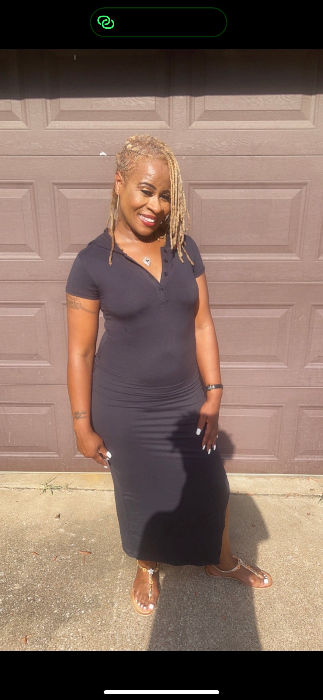 BLACK JERSEY MAXI DRESS