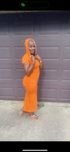Load image into Gallery viewer, ORANGE JERSEY MAXI DRESS
