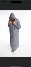 Load image into Gallery viewer, CURVY GRAY GOT U COVERED HOODIE DRESS
