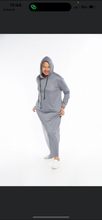Load image into Gallery viewer, CURVY GRAY GOT U COVERED HOODIE DRESS
