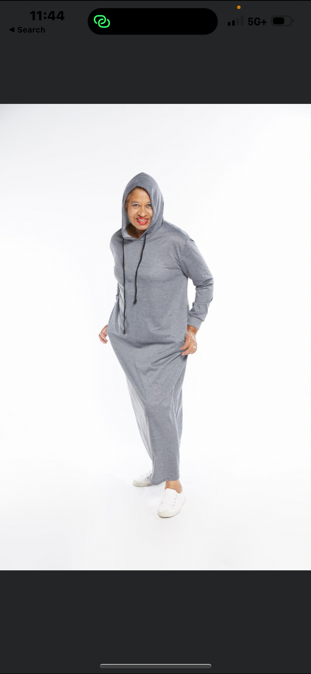 CURVY GRAY GOT U COVERED HOODIE DRESS