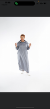 Load image into Gallery viewer, CURVY GRAY GOT U COVERED HOODIE DRESS
