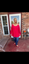 Load image into Gallery viewer, CURVY RED PLAY IT COOL TOP

