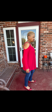 Load image into Gallery viewer, CURVY RED PLAY IT COOL TOP
