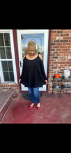 Load image into Gallery viewer, CURVY BLACK PLAY IT COOL TOP
