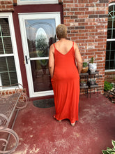 Load image into Gallery viewer, CURVY COPPER CAMI MAXI DRESS
