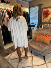 Load image into Gallery viewer, WHITE FLOWY SHIRT SET
