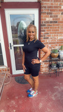 Load image into Gallery viewer, BLACK BIKER  SHORT SET

