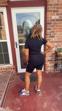Load image into Gallery viewer, BLACK BIKER  SHORT SET
