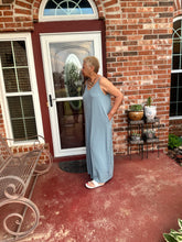Load image into Gallery viewer, CURVY BLUE GREY CAMI MAXI DRESS
