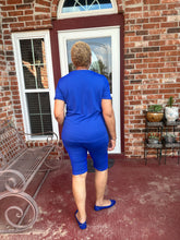 Load image into Gallery viewer, CURVY BLUE BIKER SET
