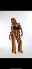 Load image into Gallery viewer, BLK/MUSTARD LET’S KICK IT JUMPSUIT
