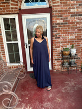 Load image into Gallery viewer, CURVY NAVY CAMI MAXI DRESS
