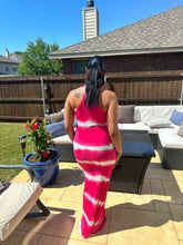 Load image into Gallery viewer, FUCHSIA STRIPE MAXI DRESS

