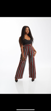 Load image into Gallery viewer, BLK/BURGUNDY LET’S KICK IT JUMPSUIT
