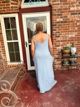 Load image into Gallery viewer, CURVY ASH BLUE CAMI MAXI DRESS

