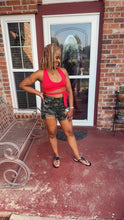 Load image into Gallery viewer, RED CRISS CROSS TANK TOP
