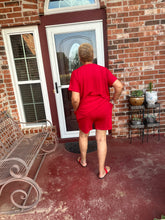 Load image into Gallery viewer, CURVY RED CUTE &amp; CASUAL SHORT SET
