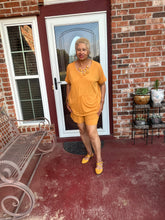 Load image into Gallery viewer, CURVY GOLD CUTE &amp; CASUAL SHORT SET
