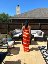 Load image into Gallery viewer, ORANGE STRIPE MAXI DRESS
