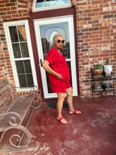 Load image into Gallery viewer, CURVY RED CUTE &amp; CASUAL SHORT SET
