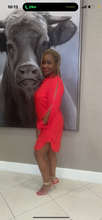 Load image into Gallery viewer, RED GET THE HINT DRESS
