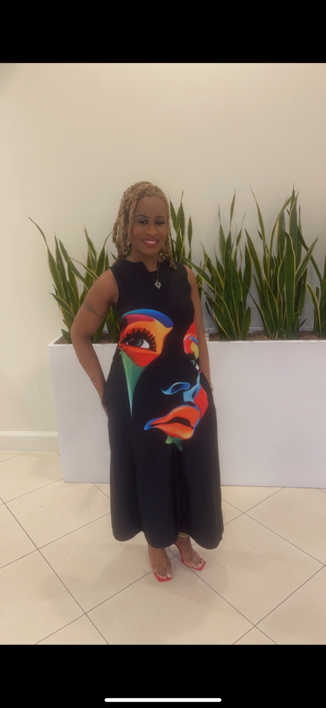 BLACK FACE IT DRESS