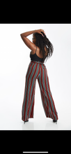 Load image into Gallery viewer, BLK/BURGUNDY LET’S KICK IT JUMPSUIT
