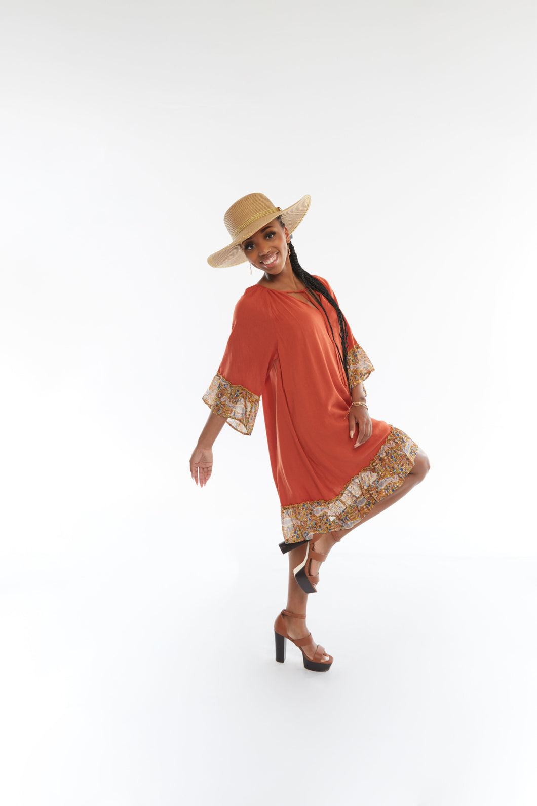 ORANGE SUMMER BREEZE DRESS