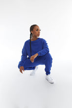 Load image into Gallery viewer, BRIGHT BLUE JUST LOUNGIN JOGGER SET
