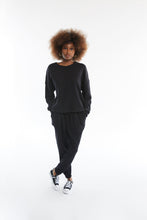 Load image into Gallery viewer, BLACK JUST LOUNGIN JOGGER SET
