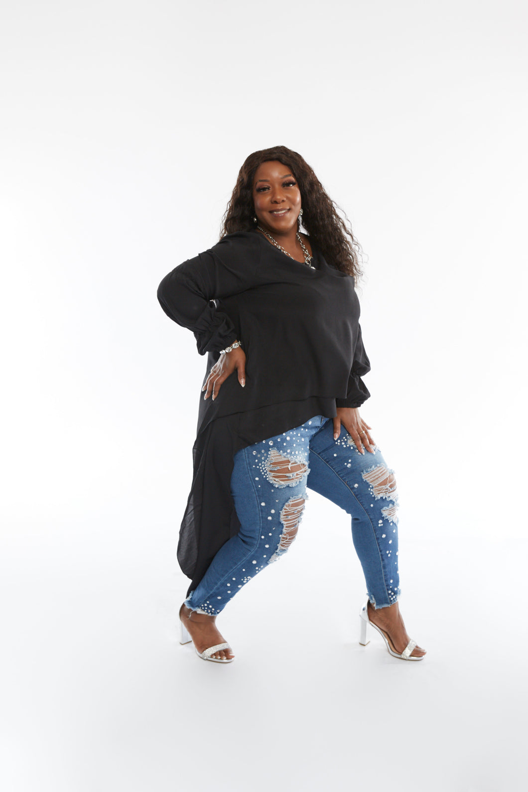 CURVY BLACK HIGHER STANDARD TOP