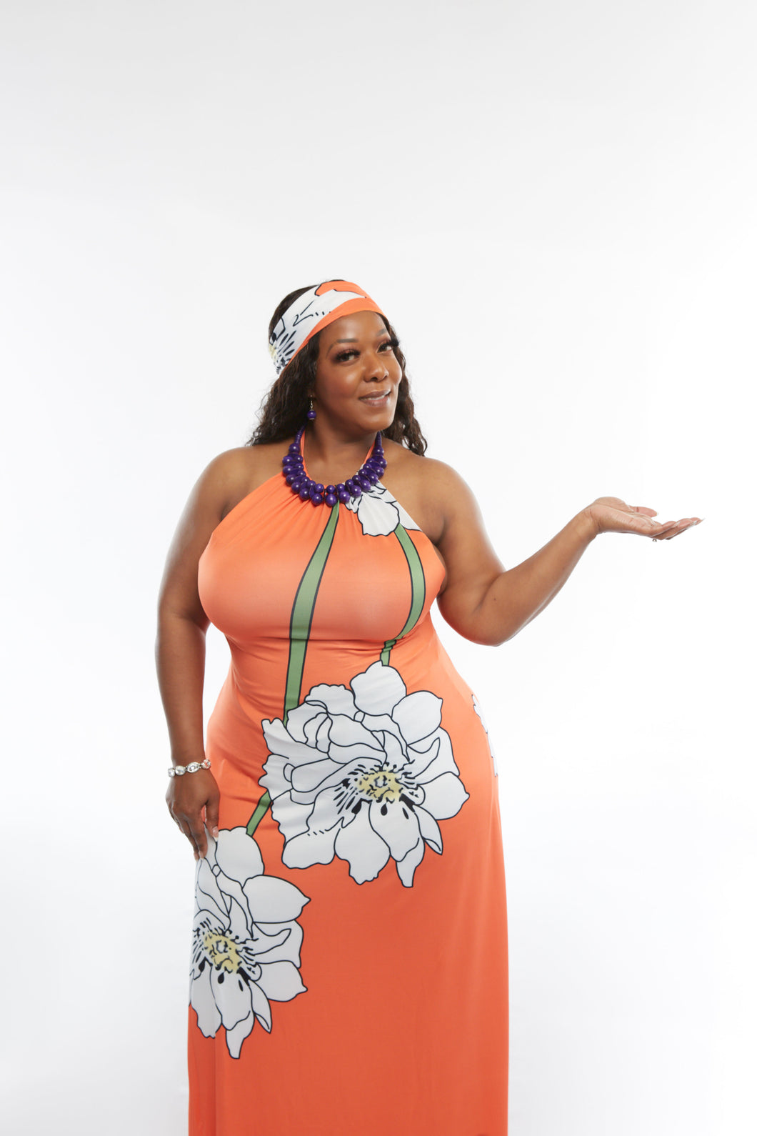 CURVY FLOWER ME MAXI