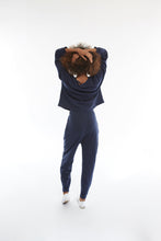 Load image into Gallery viewer, NAVY JUST LOUNGIN JOGGER SET
