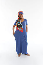 Load image into Gallery viewer, BLUE SIMPLY CUTE MAXI DRESS
