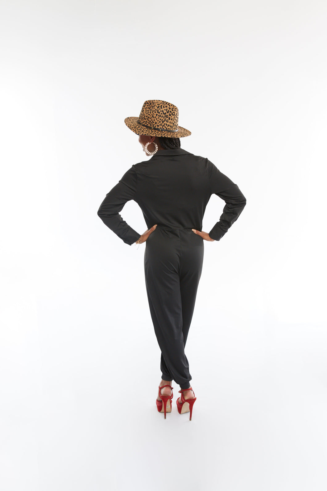 BLACK BOSSED UP JUMPSUIT