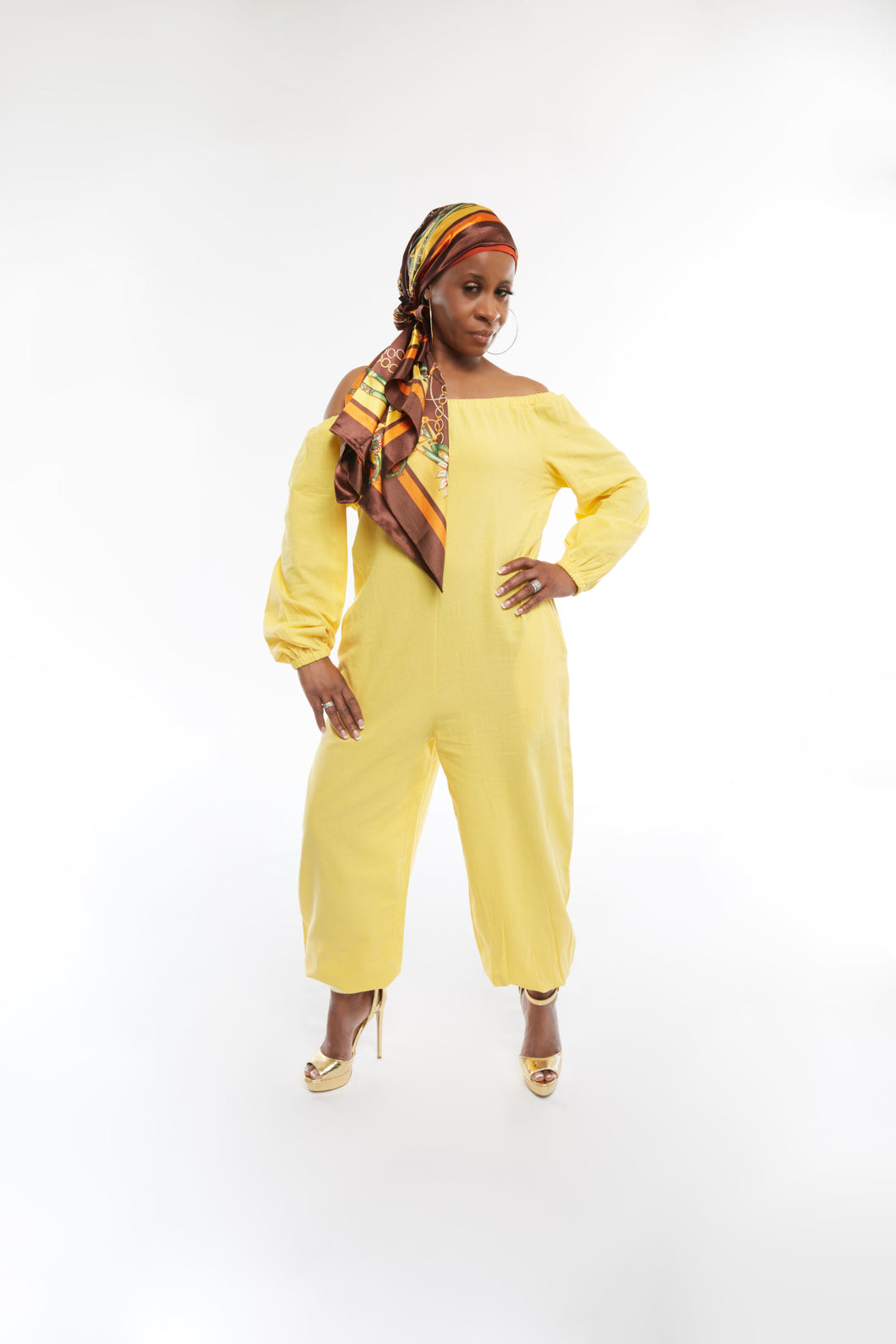 YELLOW DON'T LOOSE ME JUMPSUIT