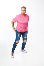 Load image into Gallery viewer, CURVY DARK BLUE CUT UP HIGH WAIST JEAN
