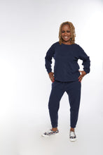Load image into Gallery viewer, NAVY JUST CHILLIN JOGGER SET
