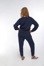 Load image into Gallery viewer, NAVY JUST CHILLIN JOGGER SET
