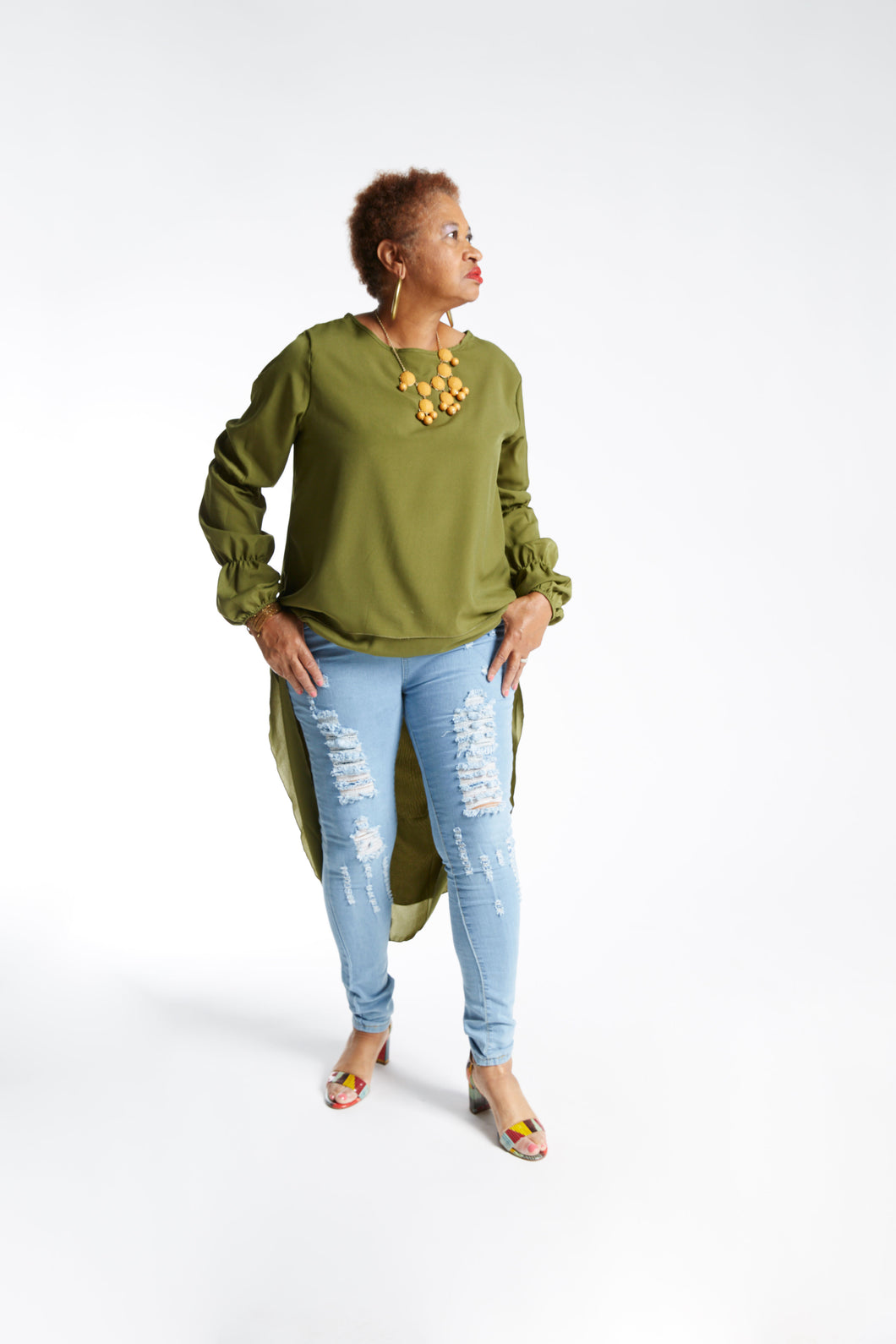 CURVY GREEN HIGHER STANDARD TOP