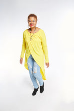Load image into Gallery viewer, CURVY YELLOW LONG SLEEVE LOOSE FITTING HIGH LOW w/SLIT
