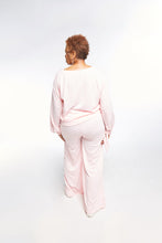 Load image into Gallery viewer, CURVY PINK WRIST TIE LOUNGE SET
