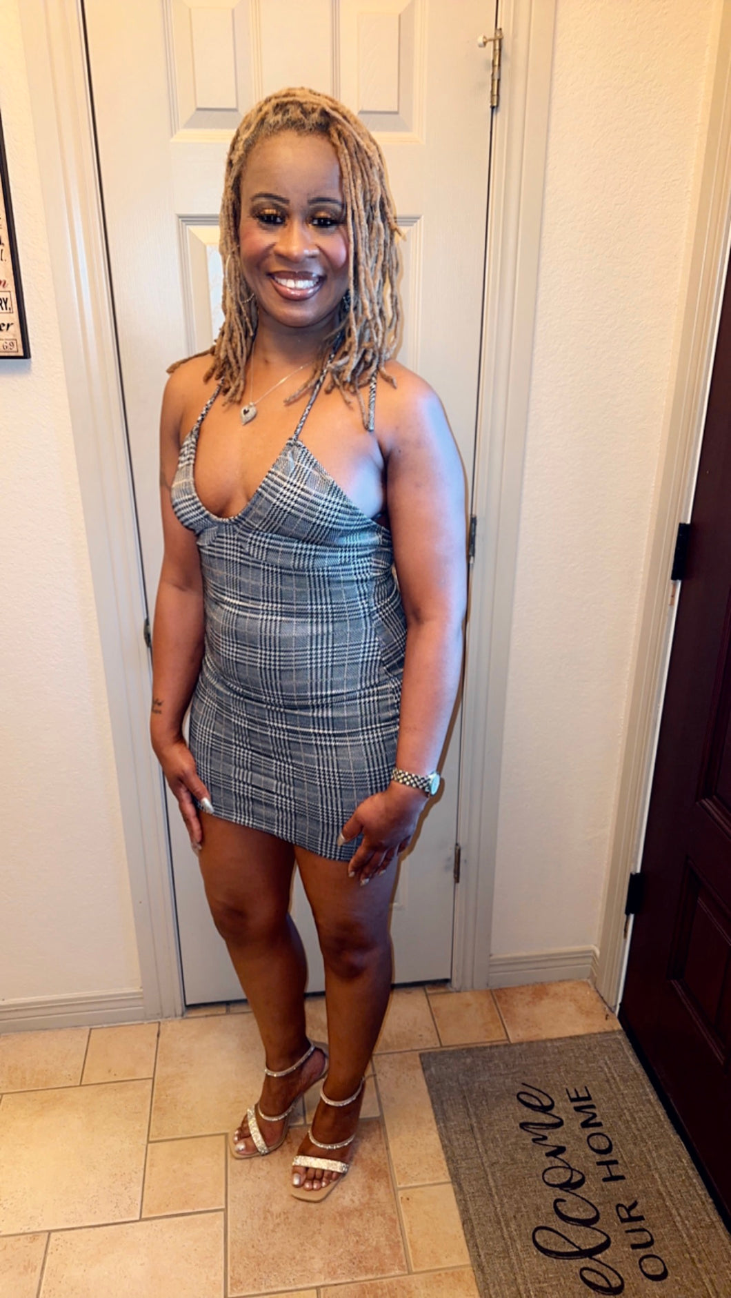 PLAID N SIMPLE DRESS