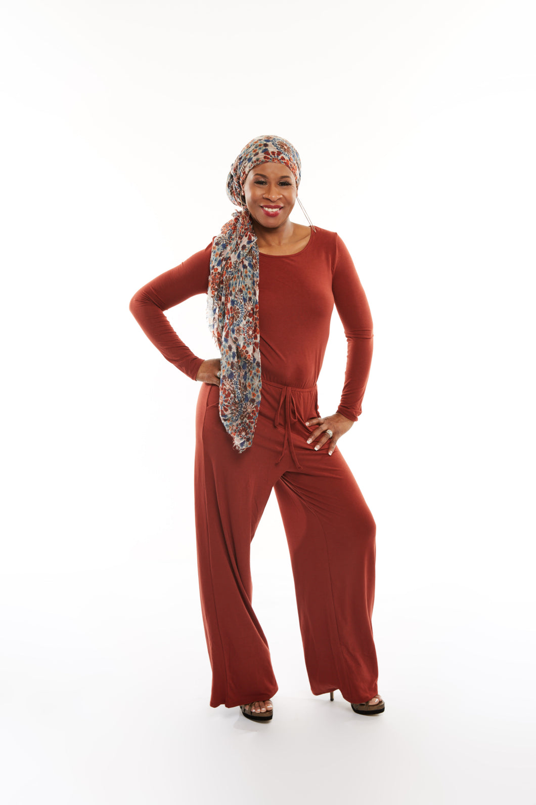 RUST CUTE & COMFY JUMPSUIT