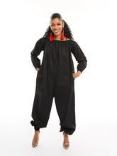 Load image into Gallery viewer, BLACK LOOSE FITTING JUMPSUIT
